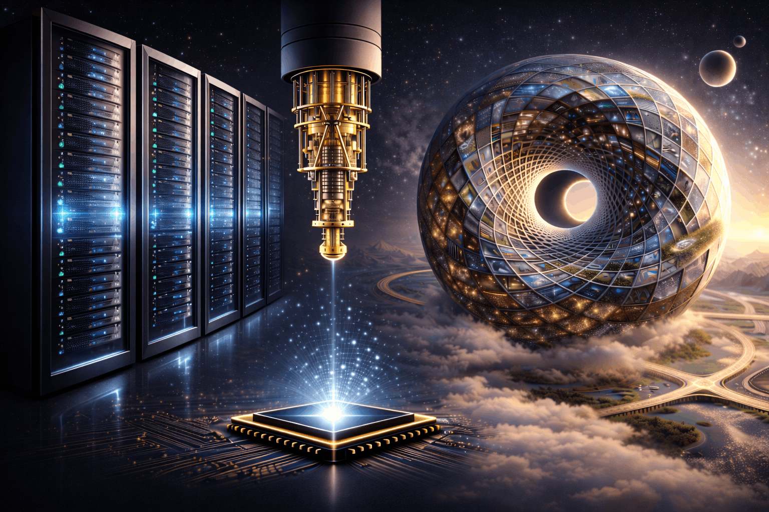 IT and AI, including quantum computing and multiverse, category visualization